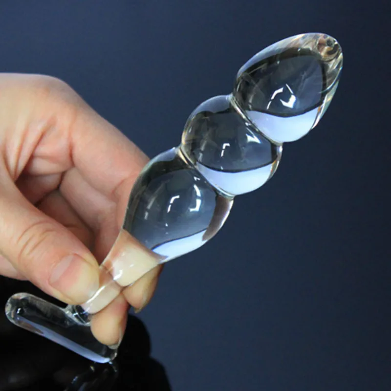 Perles anales en verre de cristal plugs pour hommes et femmes