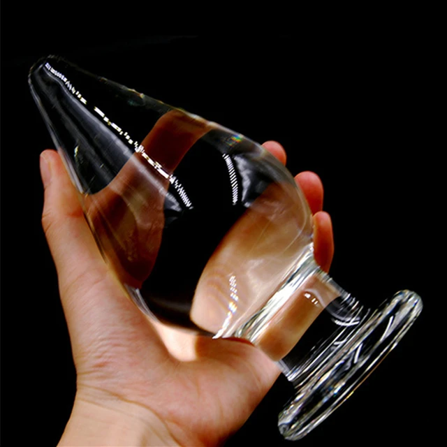 Énorme plug anal en verre de cristal pour hommes et femmes