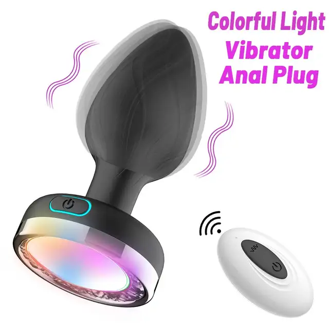 Plug anal à lumière colorée pour hommes et femme